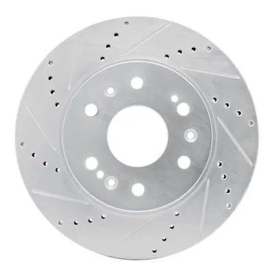 Dynamic Friction Company Brake Rotor - Drilled and Slotted - Silver 63148050L