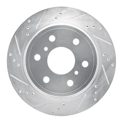 Dynamic Friction Company Brake Rotor - Drilled and Slotted - Silver 63148053L