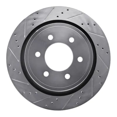 Dynamic Friction Company Brake Rotor - Drilled and Slotted - Silver 63154220L