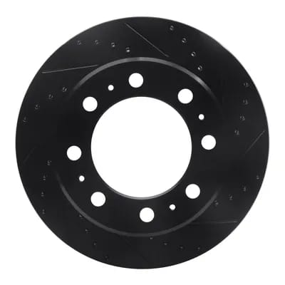 Dynamic Friction Company Brake Rotor - Drilled and Slotted - Black 63340118R