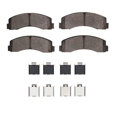 Dynamic Friction Company Ultimate Duty Performance Brake Pads with  Hardware Kit 1400208701