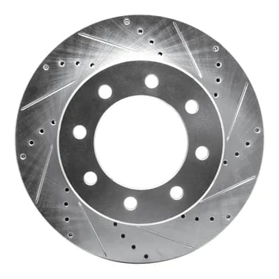Dynamic Friction Company Brake Rotor - Drilled and Slotted - Silver 63140110R
