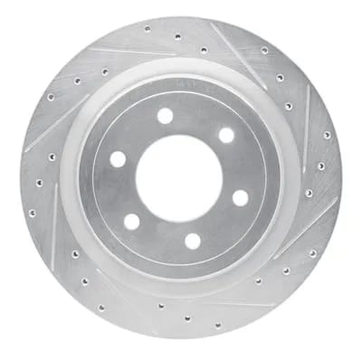 Dynamic Friction Company Brake Rotor - Drilled and Slotted - Silver 63154288R