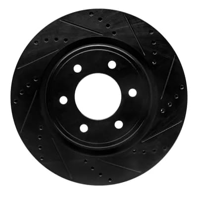 Dynamic Friction Company Brake Rotor - Drilled and Slotted - Black 63354287R