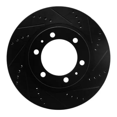 Dynamic Friction Company Brake Rotor - Drilled and Slotted - Black 63376128R