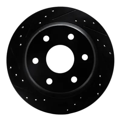 Dynamic Friction Company Brake Rotor - Drilled and Slotted - Black 63348037L