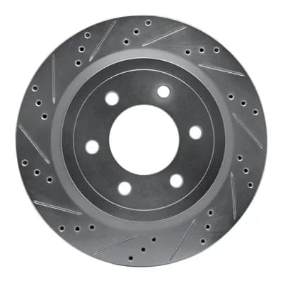 Dynamic Friction Company Brake Rotor - Drilled and Slotted - Silver 63154267L