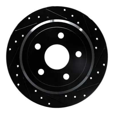 Dynamic Friction Company Brake Rotor - Drilled and Slotted - Black 63342029R