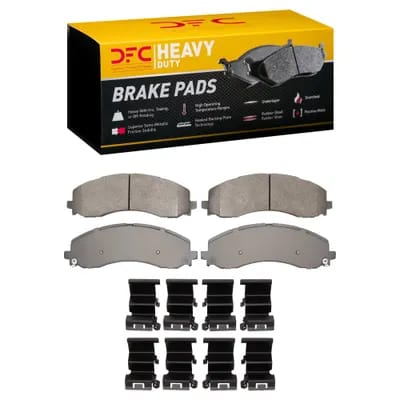 Dynamic Friction Company Heavy-Duty Brake Pads with Hardware Kit 1214222301