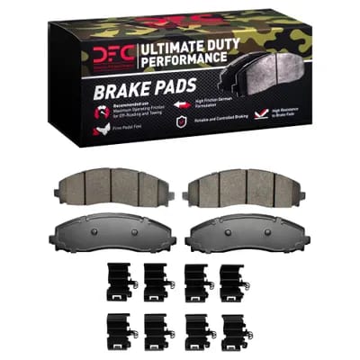 Dynamic Friction Company Ultimate Duty Performance Brake Pads with  Hardware Kit 1400249101