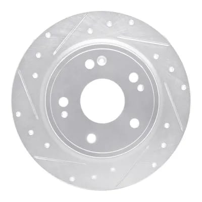 Dynamic Friction Company Brake Rotor - Drilled and Slotted - Silver 63159071L