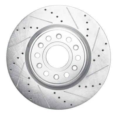 Dynamic Friction Company Brake Rotor - Drilled and Slotted - Silver 63140120R