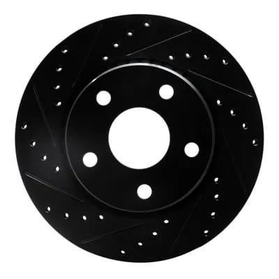 Dynamic Friction Company Brake Rotor - Drilled and Slotted - Black 63342030L
