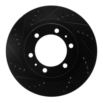 Dynamic Friction Company Brake Rotor - Drilled and Slotted - Black 63376128L