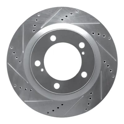 Dynamic Friction Company Brake Rotor - Drilled and Slotted - Silver 63176136L