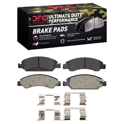 Dynamic Friction Company Ultimate Duty Performance Brake Pads with  Hardware Kit 1400136301