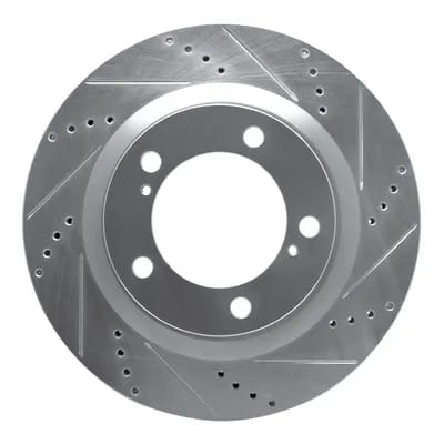 Dynamic Friction Company Brake Rotor - Drilled and Slotted - Silver 63176136R