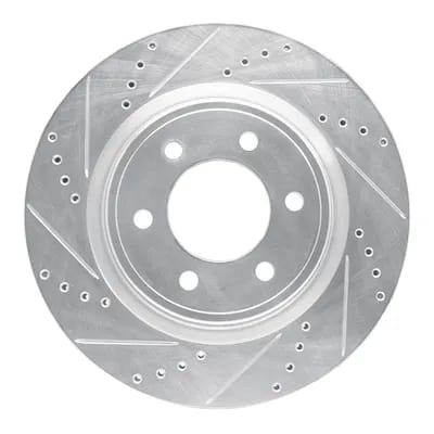 Dynamic Friction Company Brake Rotor - Drilled and Slotted - Silver 63154287L