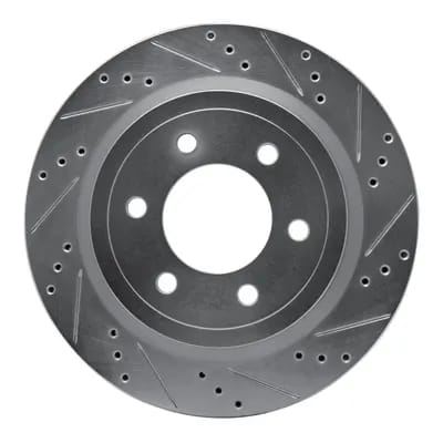 Dynamic Friction Company Brake Rotor - Drilled and Slotted - Silver 63154267R