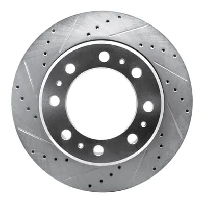 Dynamic Friction Company Brake Rotor - Drilled and Slotted - Silver 63140118L