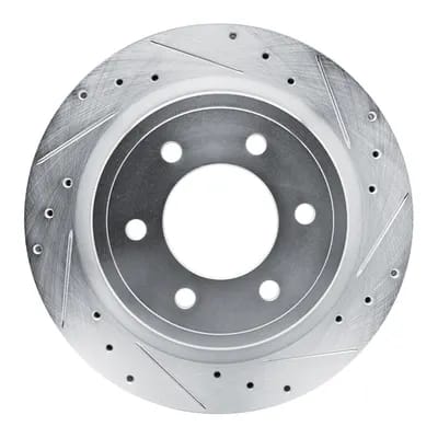 Dynamic Friction Company Brake Rotor - Drilled and Slotted - Silver 63154289R