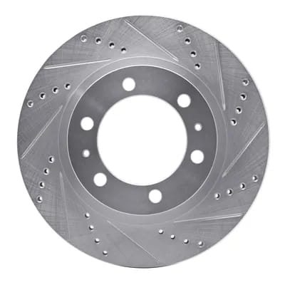 Dynamic Friction Company Brake Rotor - Drilled and Slotted - Silver 63176128R