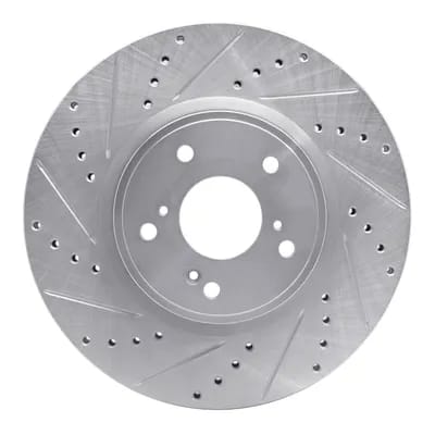 Dynamic Friction Company Brake Rotor - Drilled and Slotted - Silver 63159064L