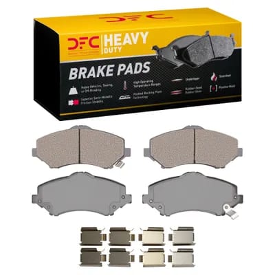 Dynamic Friction Company Heavy-Duty Brake Pads with Hardware Kit 1214127301