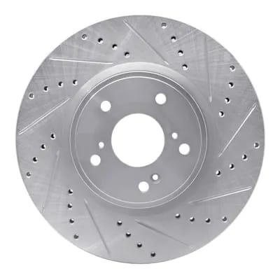 Dynamic Friction Company Brake Rotor - Drilled and Slotted - Silver 63159064R