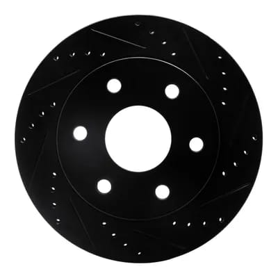 Dynamic Friction Company Brake Rotor - Drilled and Slotted - Black 63348036R