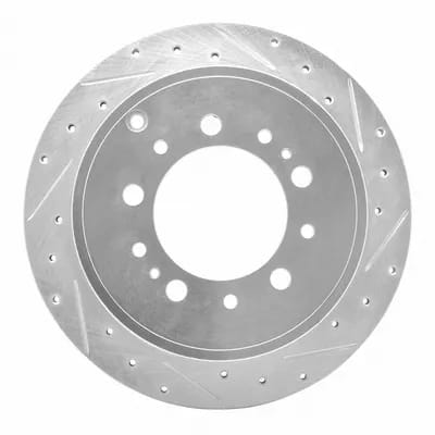 Dynamic Friction Company Brake Rotor - Drilled and Slotted - Silver 63176137R