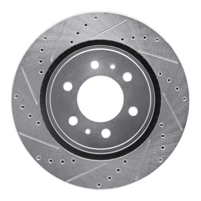 Dynamic Friction Company Brake Rotor - Drilled and Slotted - Silver 63154204L