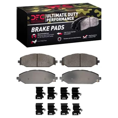 Dynamic Friction Company Ultimate Duty Performance Brake Pads with  Hardware Kit 1400217901