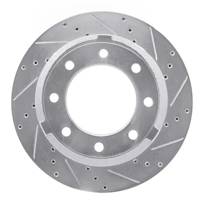Dynamic Friction Company Brake Rotor - Drilled and Slotted - Silver 63154227R