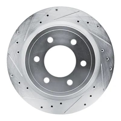 Dynamic Friction Company Brake Rotor - Drilled and Slotted - Silver 63154289L