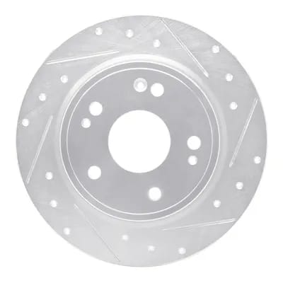 Dynamic Friction Company Brake Rotor - Drilled and Slotted - Silver 63159071R