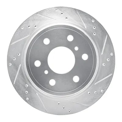 Dynamic Friction Company Brake Rotor - Drilled and Slotted - Silver 63148053R