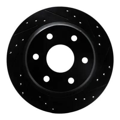 Dynamic Friction Company Brake Rotor - Drilled and Slotted - Black 63348037R