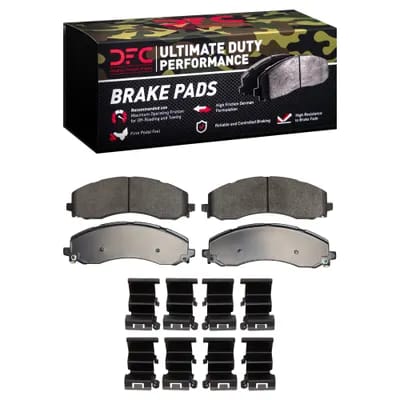 Dynamic Friction Company Ultimate Duty Performance Brake Pads with  Hardware Kit 1400222301