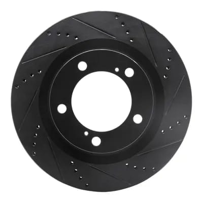 Dynamic Friction Company Brake Rotor - Drilled and Slotted - Black 63376136R