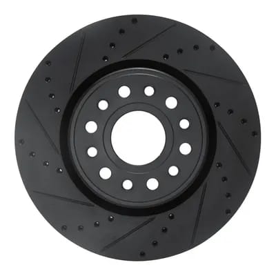 Dynamic Friction Company Brake Rotor - Drilled and Slotted - Black 63340120L