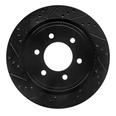 Dynamic Friction Company Brake Rotor - Drilled and Slotted - Black 63354220L