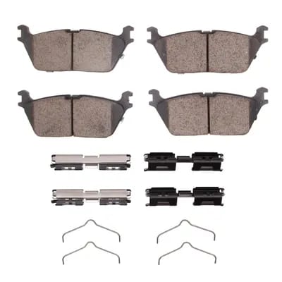 Dynamic Friction Company 4000 HybriDynamic Brake Pads With Hardware Kit 4000216901