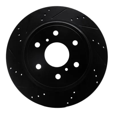 Dynamic Friction Company Brake Rotor - Drilled and Slotted - Black 63348053L