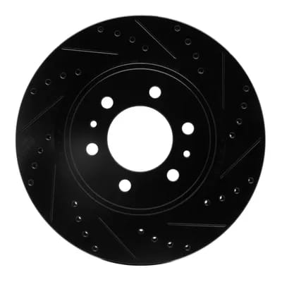 Dynamic Friction Company Brake Rotor - Drilled and Slotted - Black 63347079R