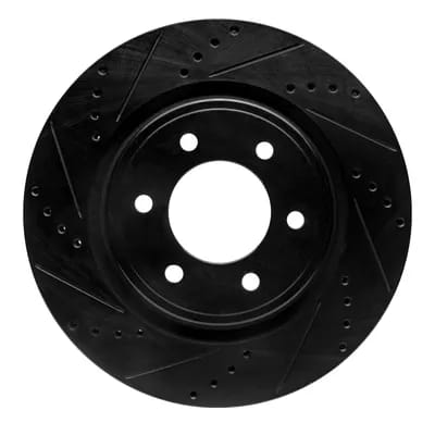 Dynamic Friction Company Brake Rotor - Drilled and Slotted - Black 63354287L