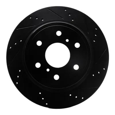 Dynamic Friction Company Brake Rotor - Drilled and Slotted - Black 63348053R