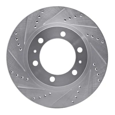 Dynamic Friction Company Brake Rotor - Drilled and Slotted - Silver 63176128L