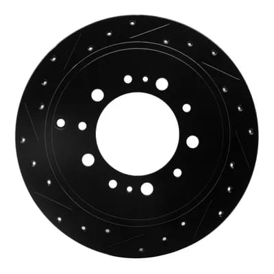 Dynamic Friction Company Brake Rotor - Drilled and Slotted - Black 63376137L