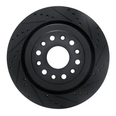 Dynamic Friction Company Brake Rotor - Drilled and Slotted - Black 63340121R